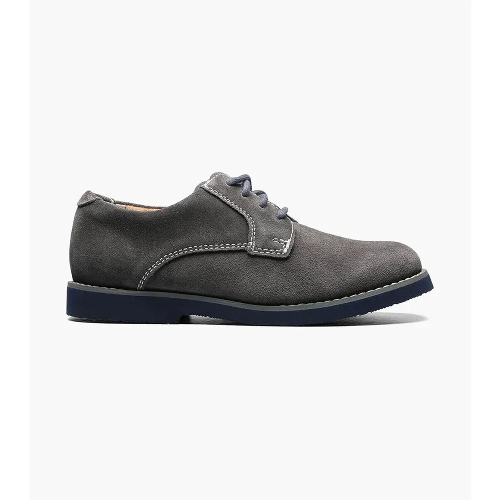 Florsheim‎ KEARNY JR. Boys Plain Toe Oxford gray Suede Size 3